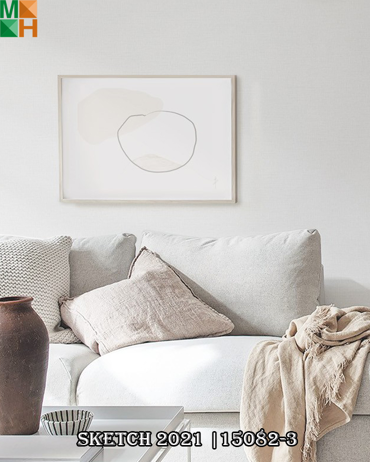  Giấy dán tường đơn sắc cao cấp 15082 tông màu trắng, ghi, be